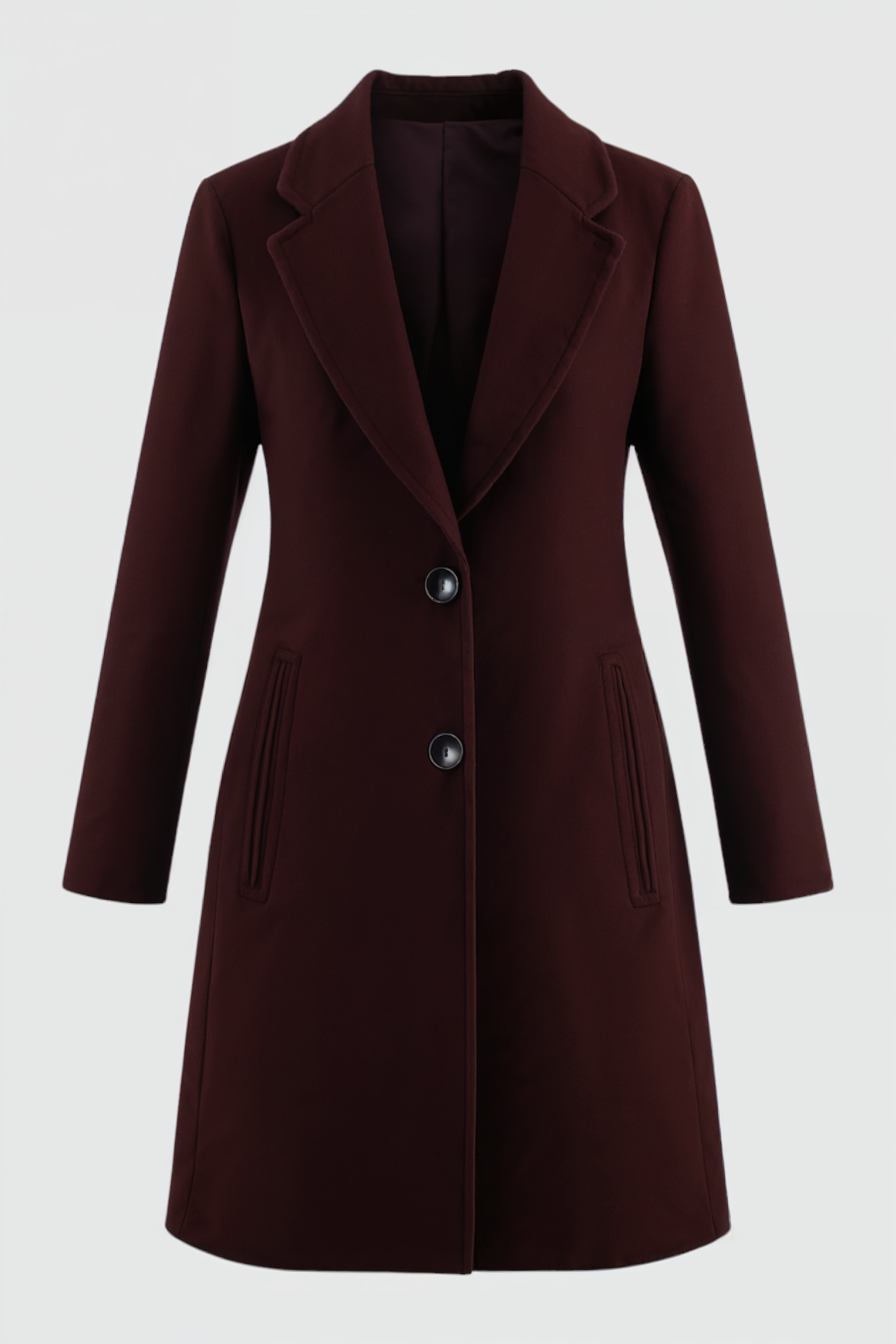 Clara | Vintage Burgundy Coat - ginlerie 0