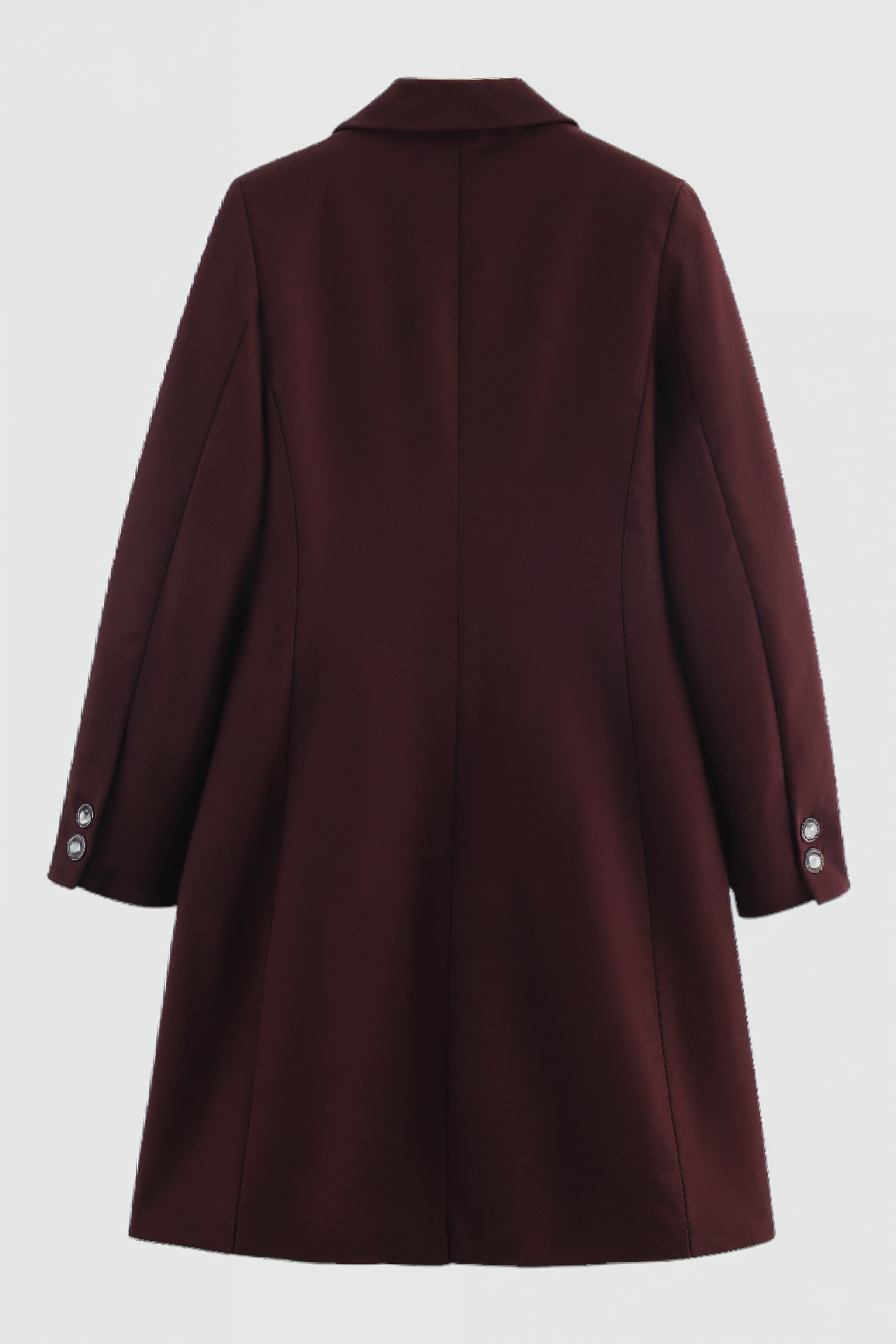 Clara | Vintage Burgundy Coat - ginlerie 3