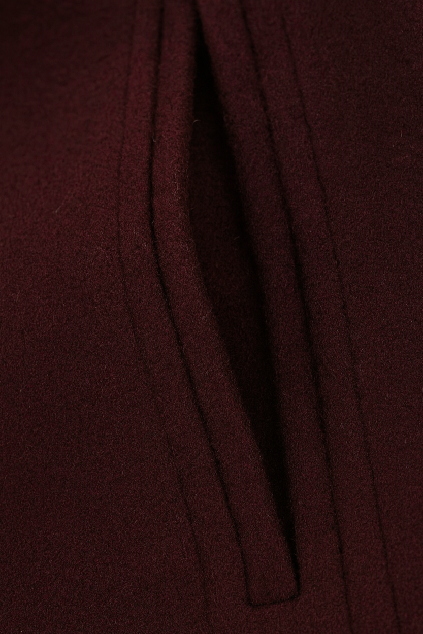 Clara | Vintage Burgundy Coat - ginlerie 5