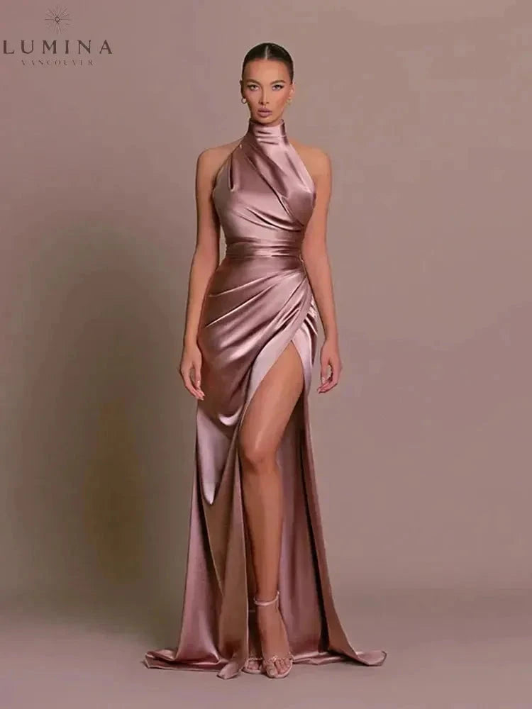 Cleo | Sleek Slit Gown - ginlerie 0