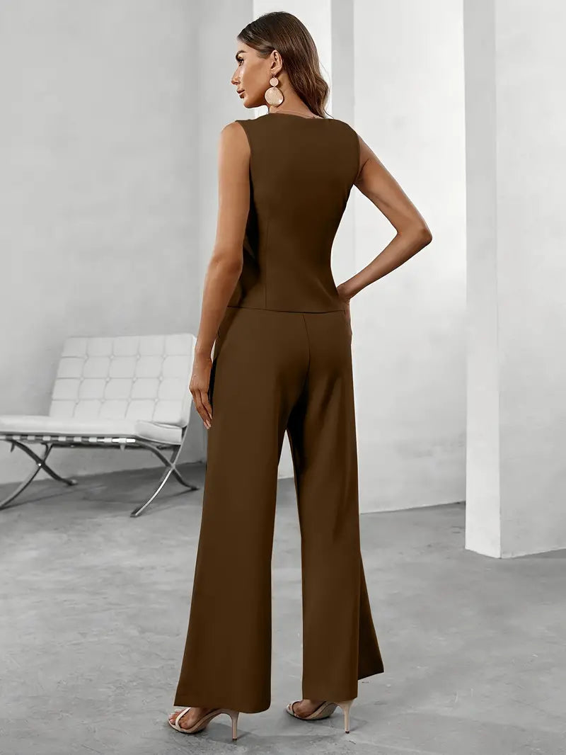 Daisy | Tailored Vest and Pant Set - ginlerie 5