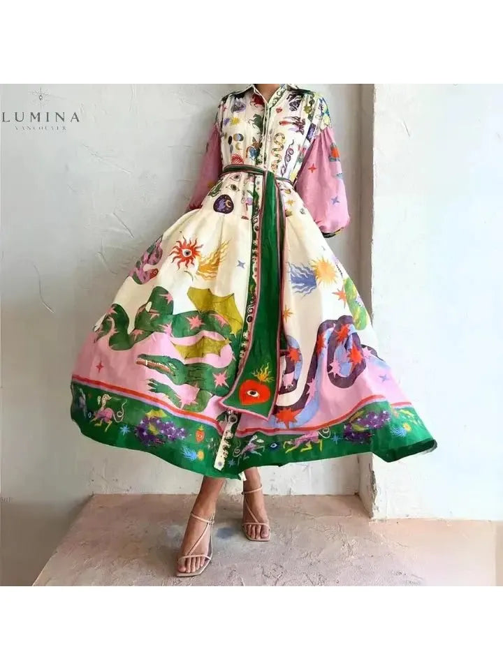 Delphina - Italian Maxi Dress - ginlerie