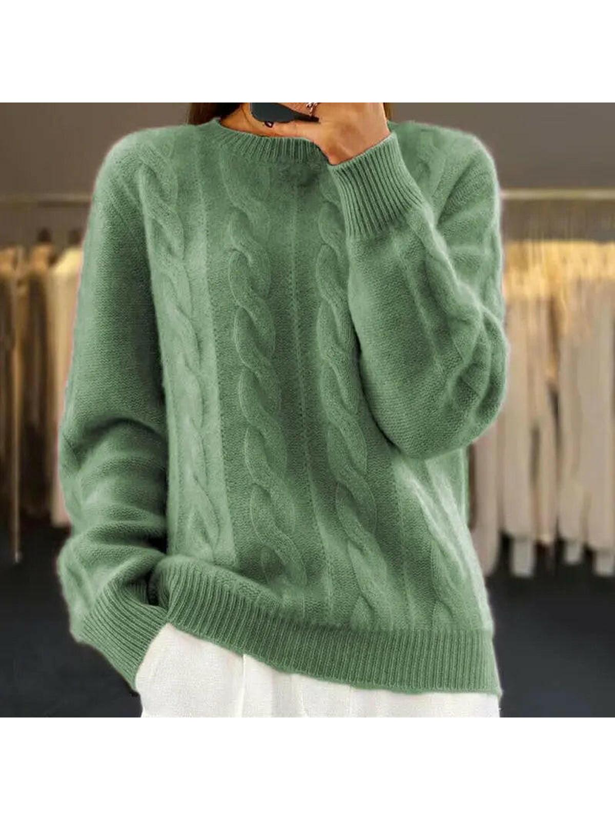 Elegant Cotton-Blend Sweater for Women – Versatile Loose Fit Knit Top with Subtle Sleeve Details 2