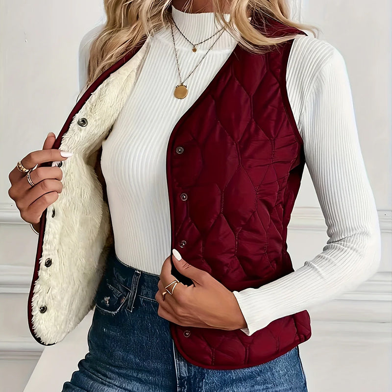 Elena | Black Puffer Vest - ginlerie 2