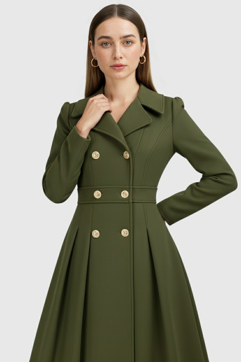 Elena | Black Trench Coat - ginlerie 1