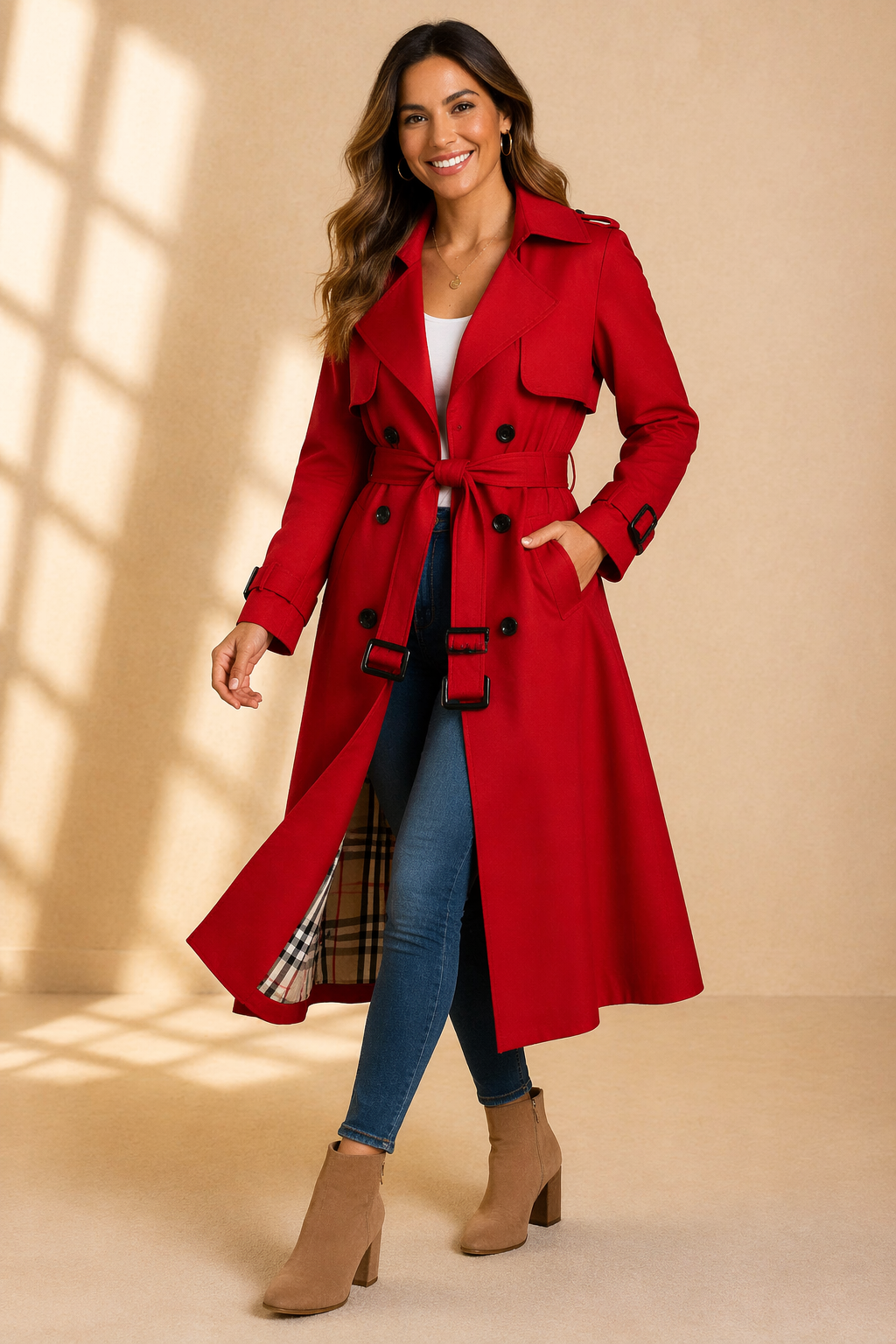 Elena | Black Trench Coat - ginlerie 5