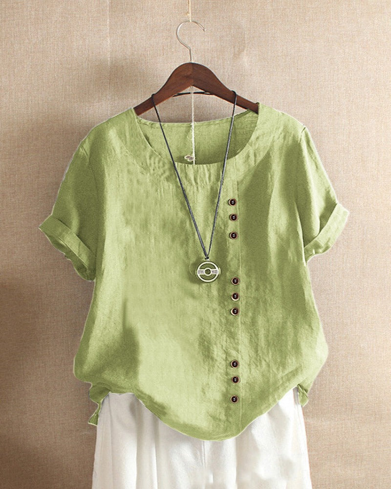 Elena | Casual Button Detail Blouse - ginlerie 6