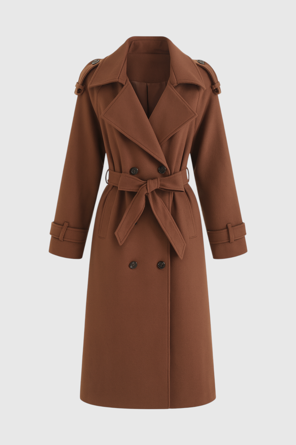 Elena | Chic Brown Winter Coat - ginlerie 0
