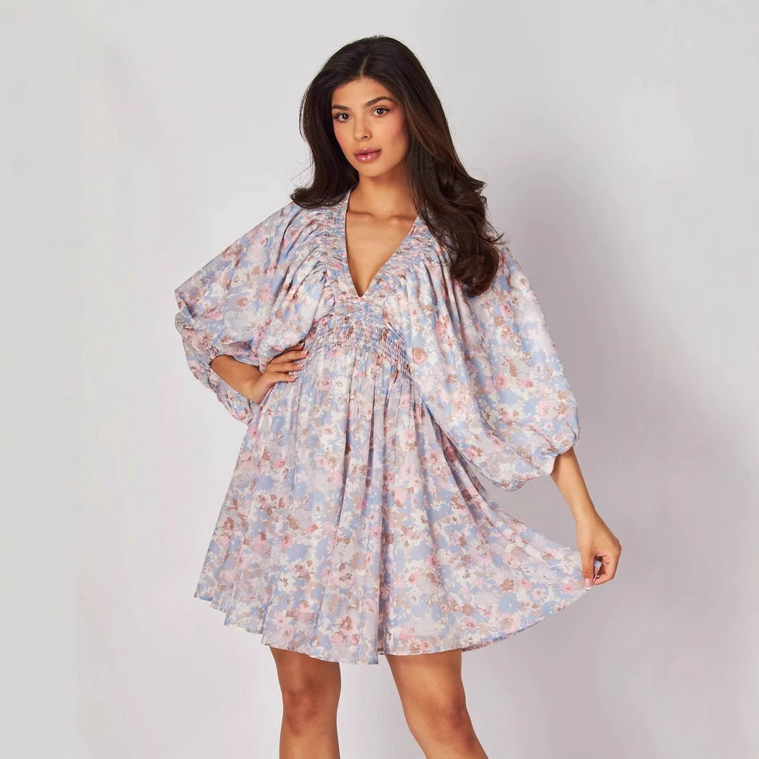 Elena | Chiffon Mini Dress - ginlerie 0