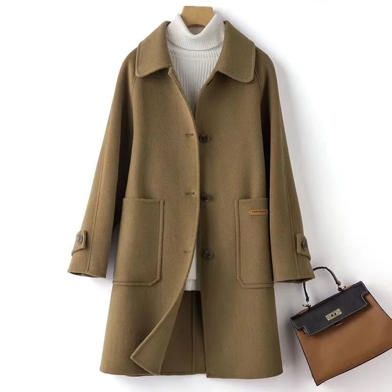 Elena | Classic Single-Breasted Coat - ginlerie 3