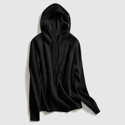 Elena | Cozy Knitted Hooded Sweater - ginlerie 2