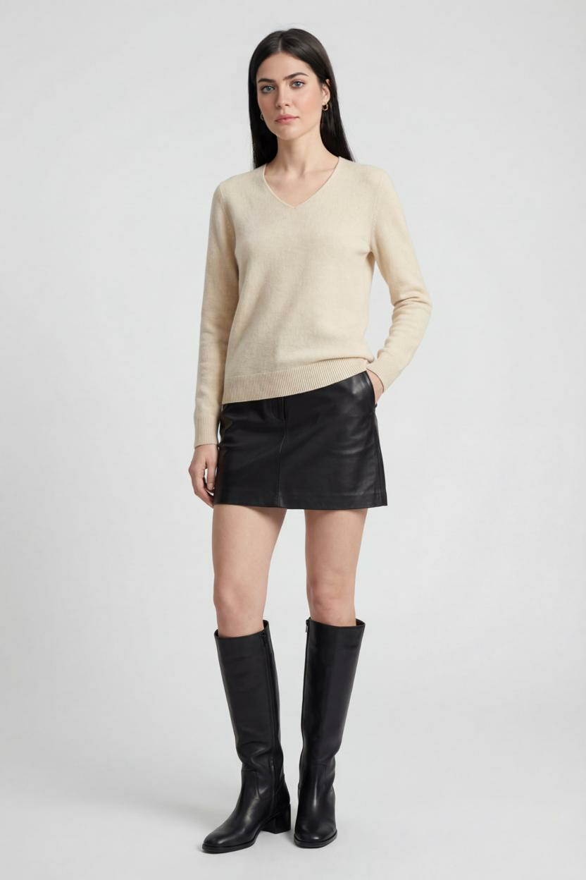 Elena | Cozy V-Neck Sweater for Women - ginlerie 2