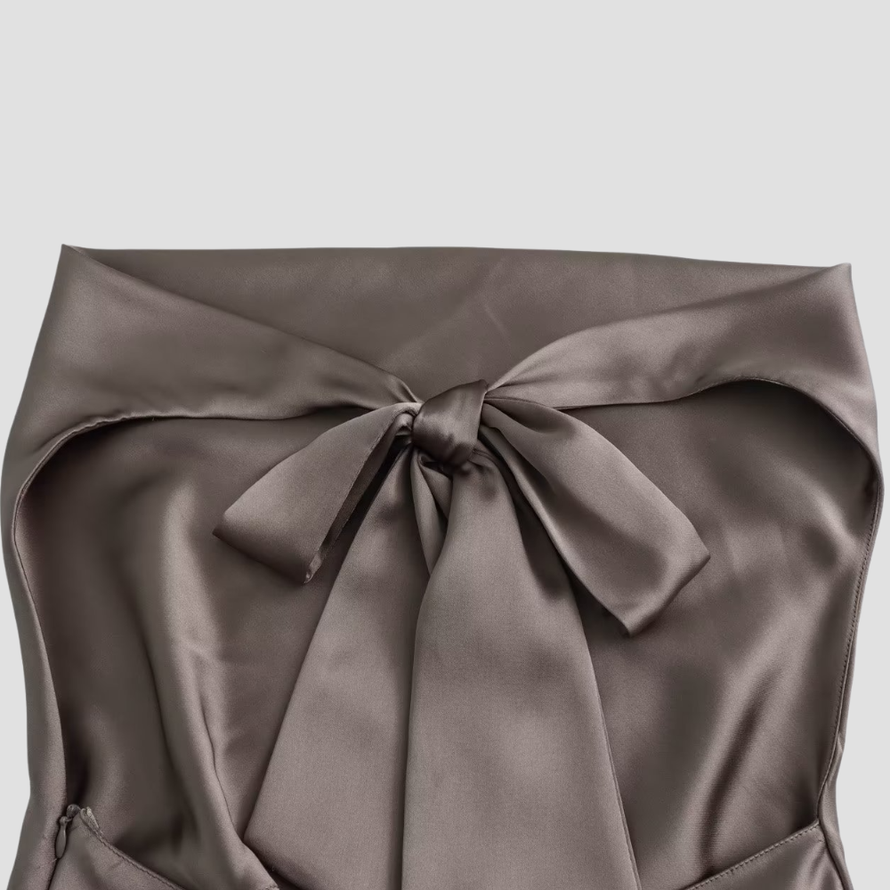 Elena | Draped Satin Tank Top - ginlerie 2