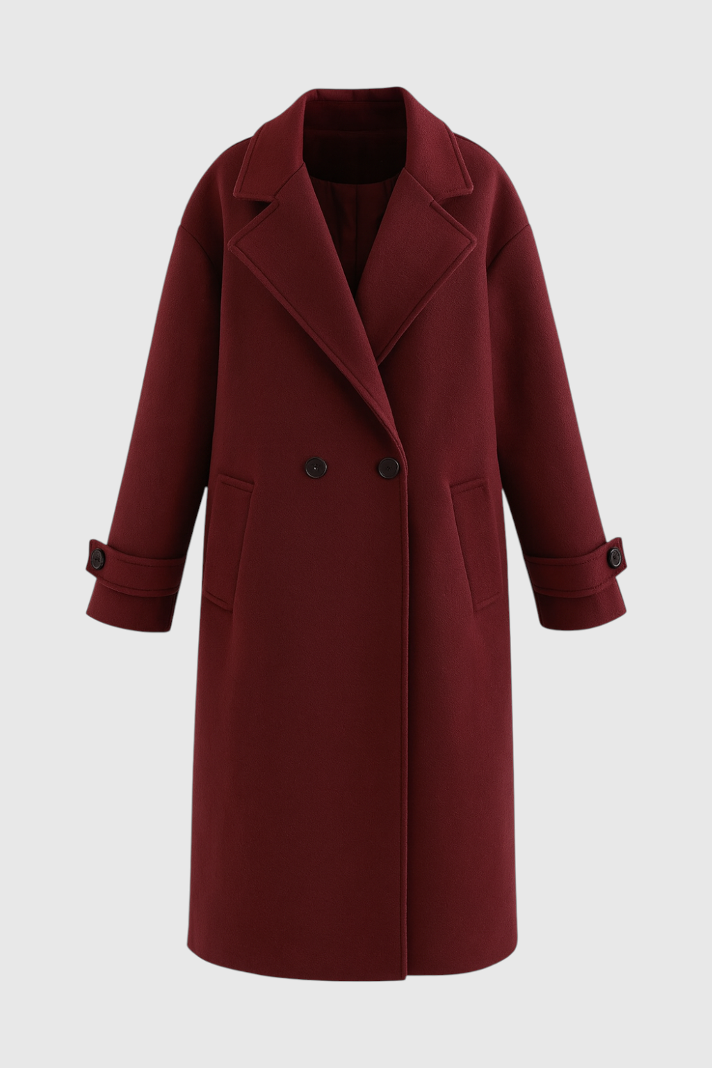 Elena | Elegant Burgundy Coat - ginlerie 0