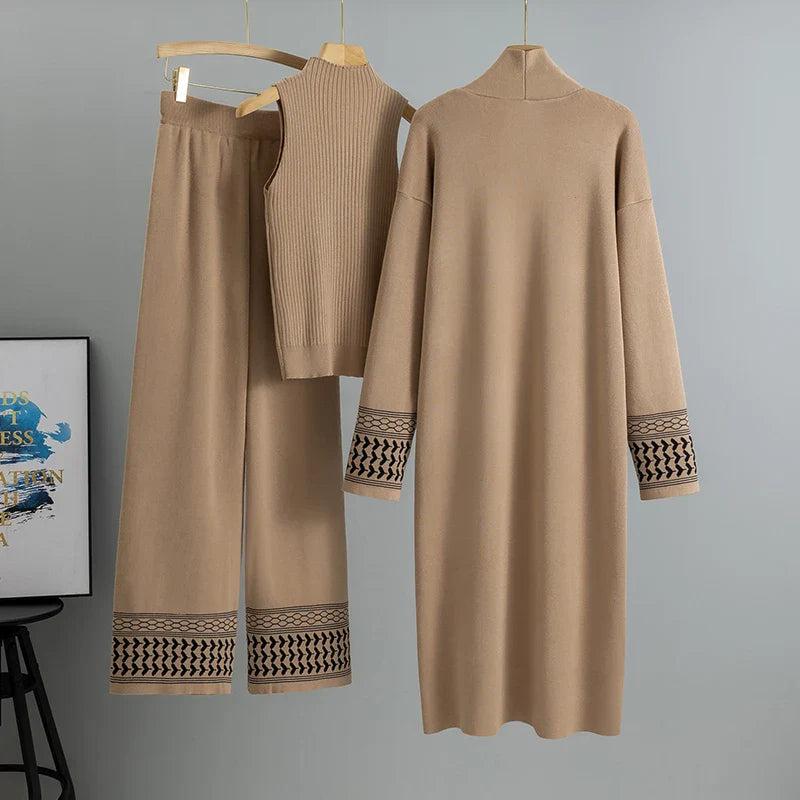 Elena | Embroidered Three-Piece Set - ginlerie 4
