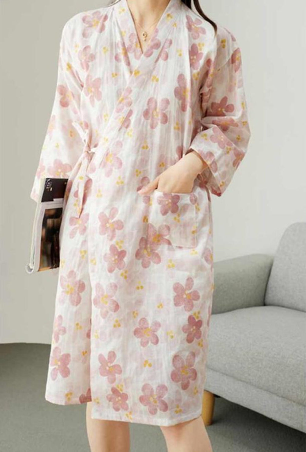 Elena | Floral Kimono Robe - ginlerie 0