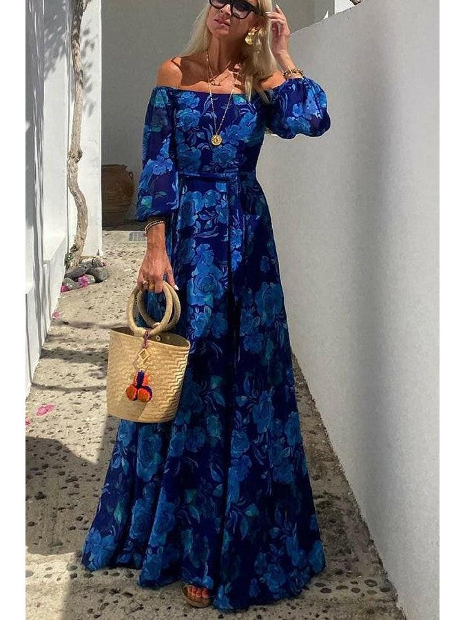 Elena | Floral Maxi Dress for Summer Weddings - ginlerie 1