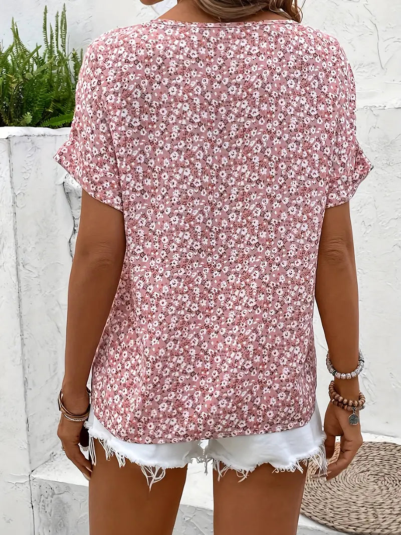 Elena | Floral Print Blouse - ginlerie 1