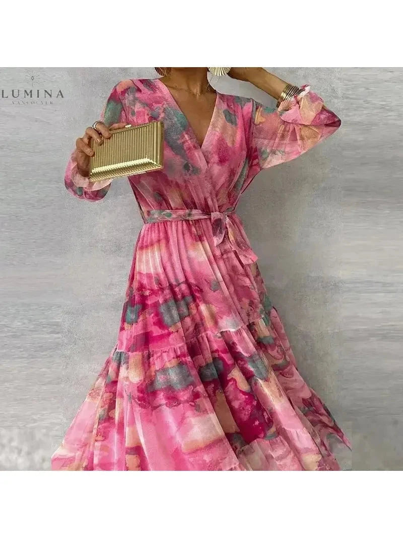 Elena | Floral Print Summer Dress - ginlerie 1