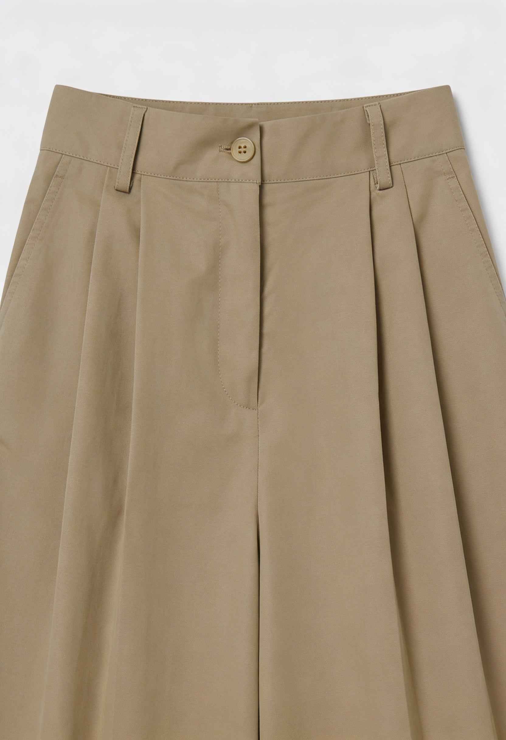 Elena | Khaki Palazzo Pants - ginlerie 4