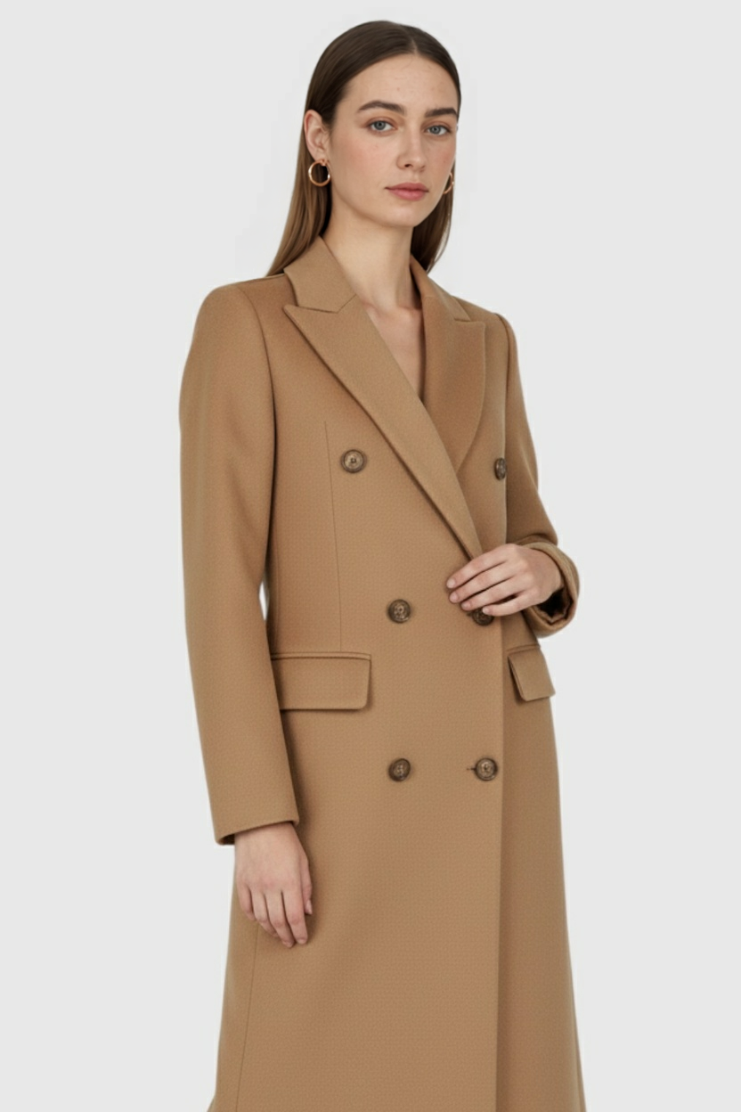 Elena | Khaki Winter Coat - ginlerie 1