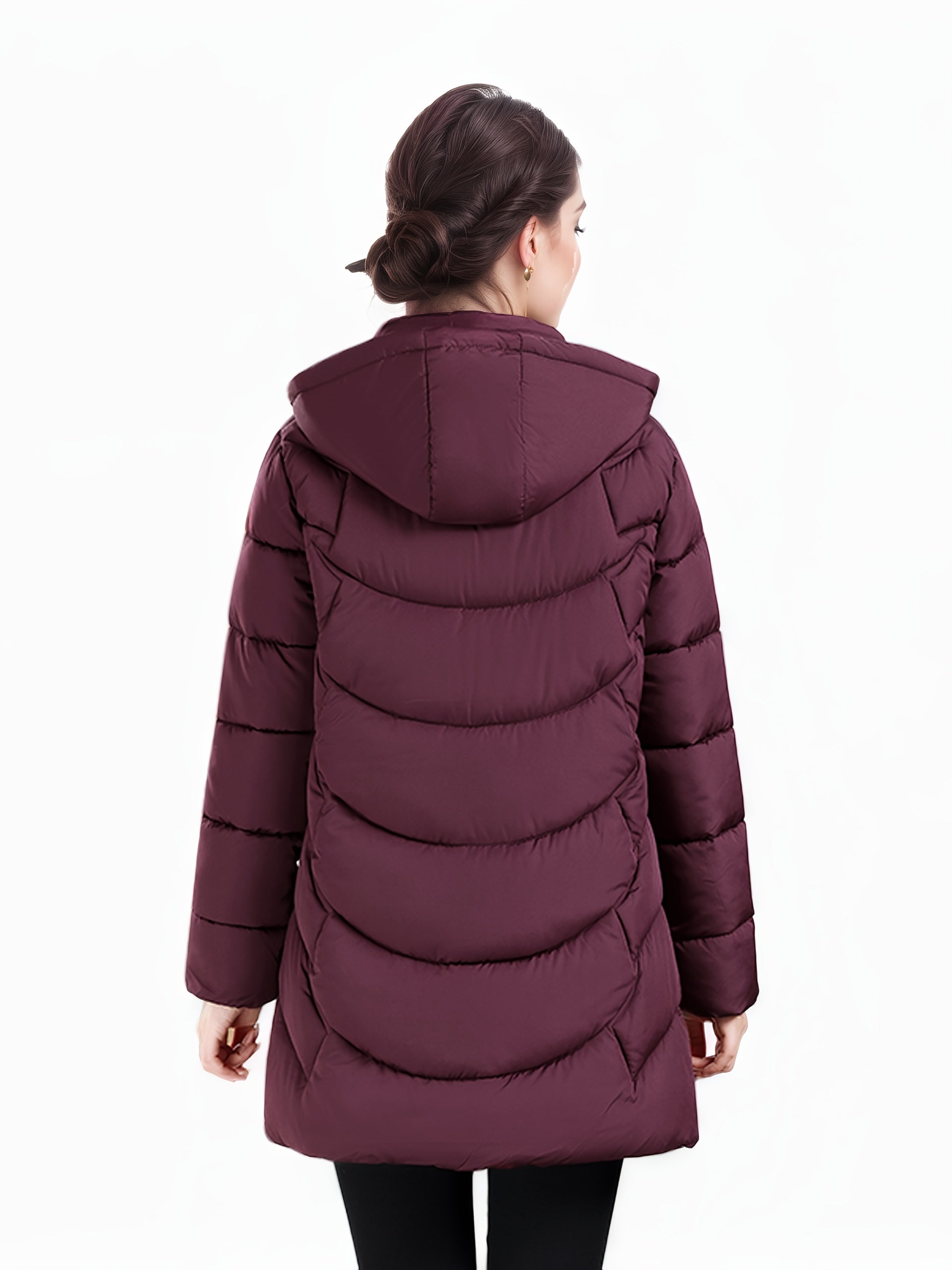 Elena | Long Hooded Puffer Coat - ginlerie 3