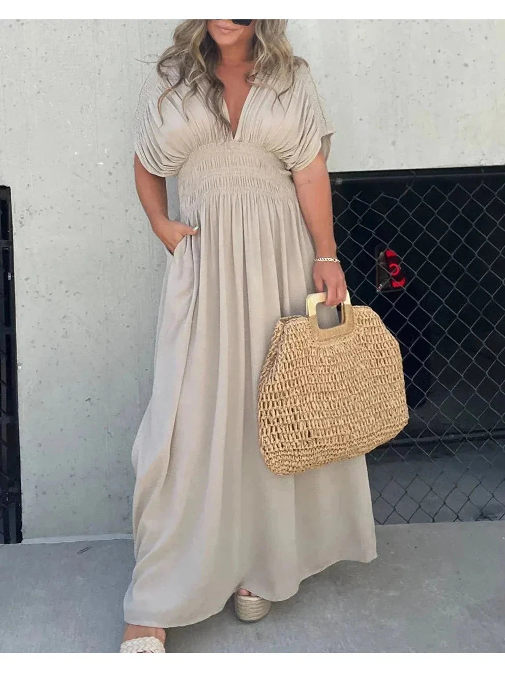 Elena | Long Sleeve Maxi Dress - ginlerie 1