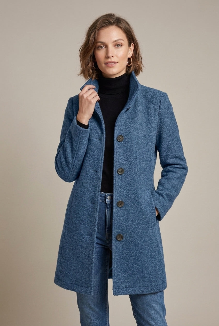 Elena | Mid-Length Wool Coat - ginlerie 4