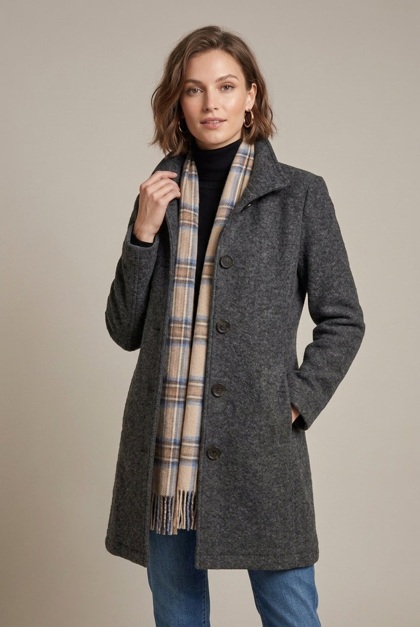 Elena | Mid-Length Wool Coat - ginlerie 5
