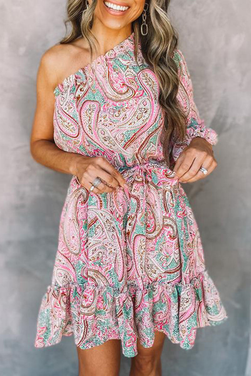 Elena | One-Shoulder Mini Dress - ginlerie 0