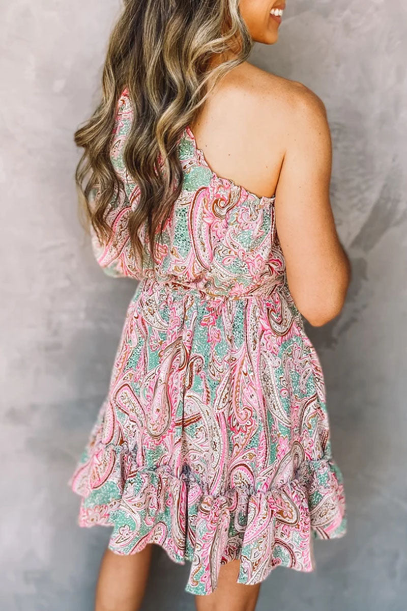 Elena | One-Shoulder Mini Dress - ginlerie 3