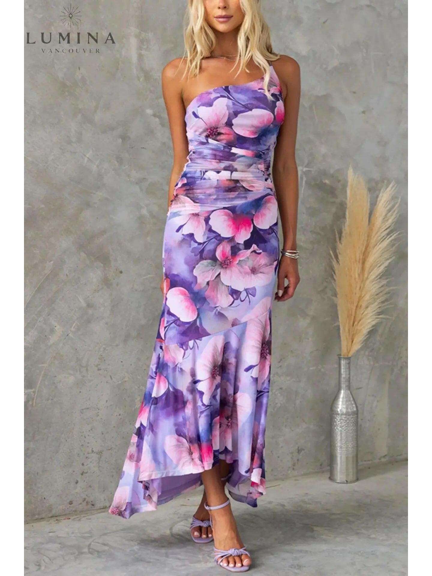 Elena | One-Shoulder Summer Dress - ginlerie 3