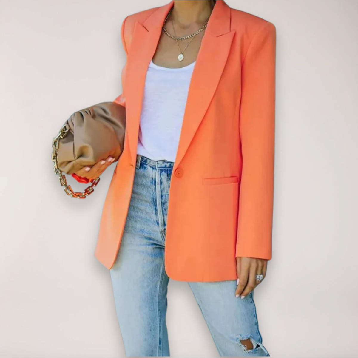 Elena | Oversized Single-Breasted Blazer - ginlerie 0