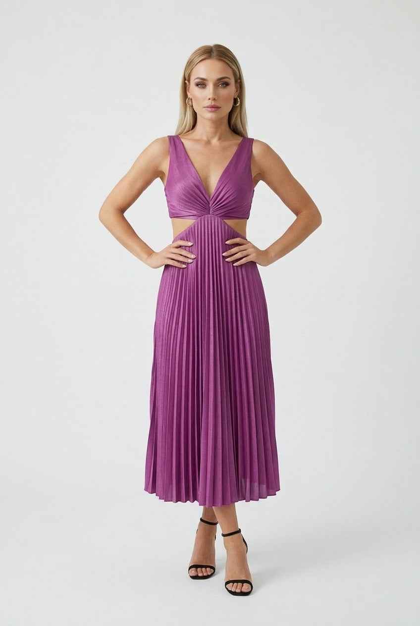 Elena | Pleated Dress - ginlerie 3