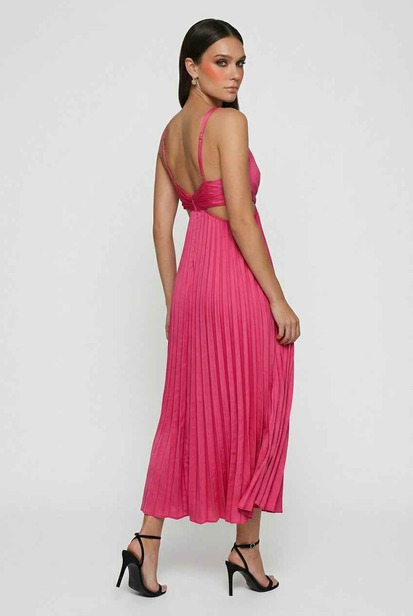 Elena | Pleated Maxi Dress - ginlerie 3