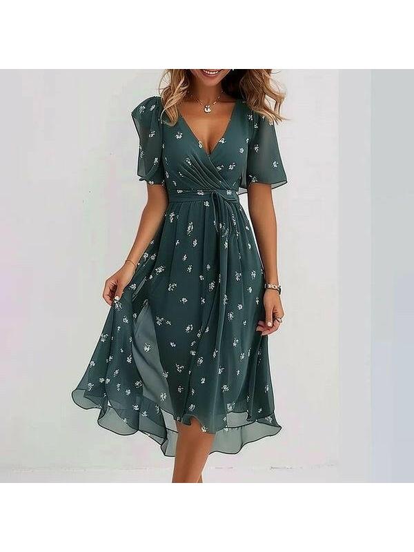 Elena | Printed Summer Dress - ginlerie 3