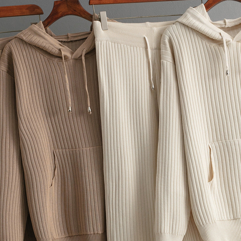 Elena | Ribbed Cotton Lounge Set - ginlerie 4