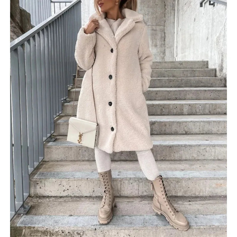 Elena | Sherpa-Inspired Winter Overcoat - ginlerie 1