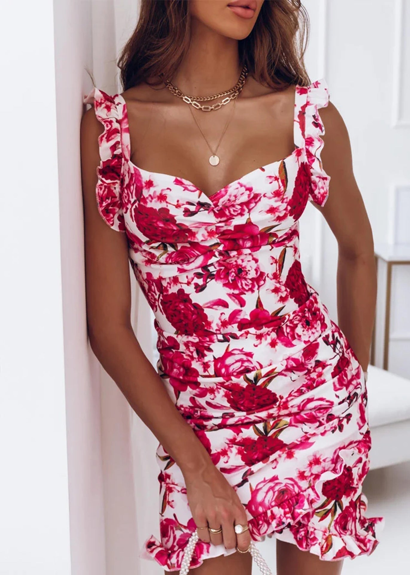 Elena | V-Neck Bodycon Dress - ginlerie 1
