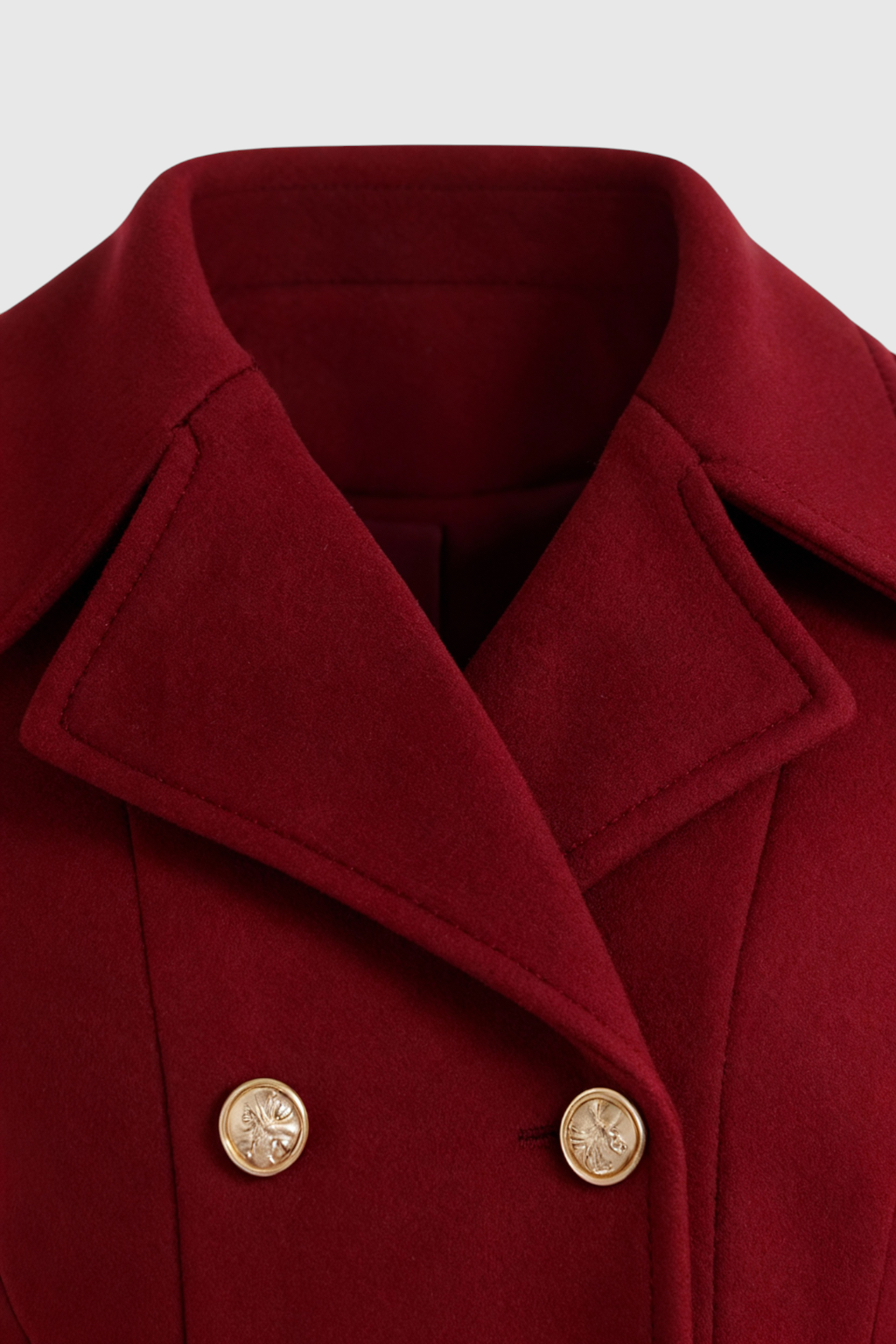 Elena | Warm Long Burgundy Trench Coat - ginlerie 4