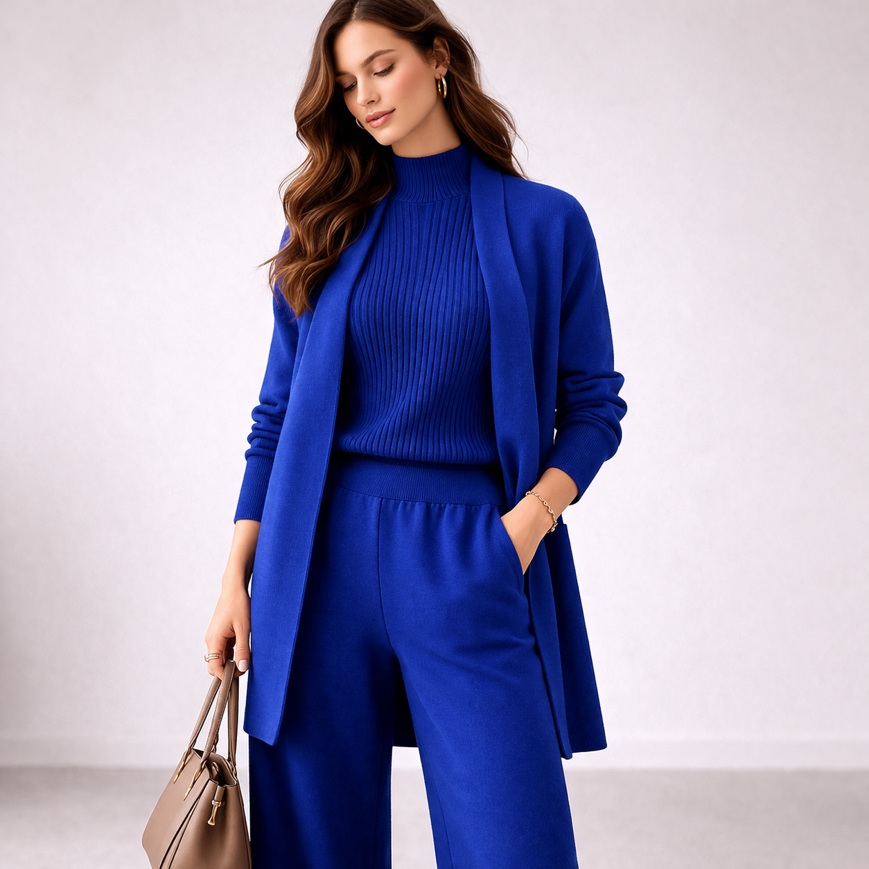 Elise | Ribbed Knit Loungewear Set - ginlerie 2