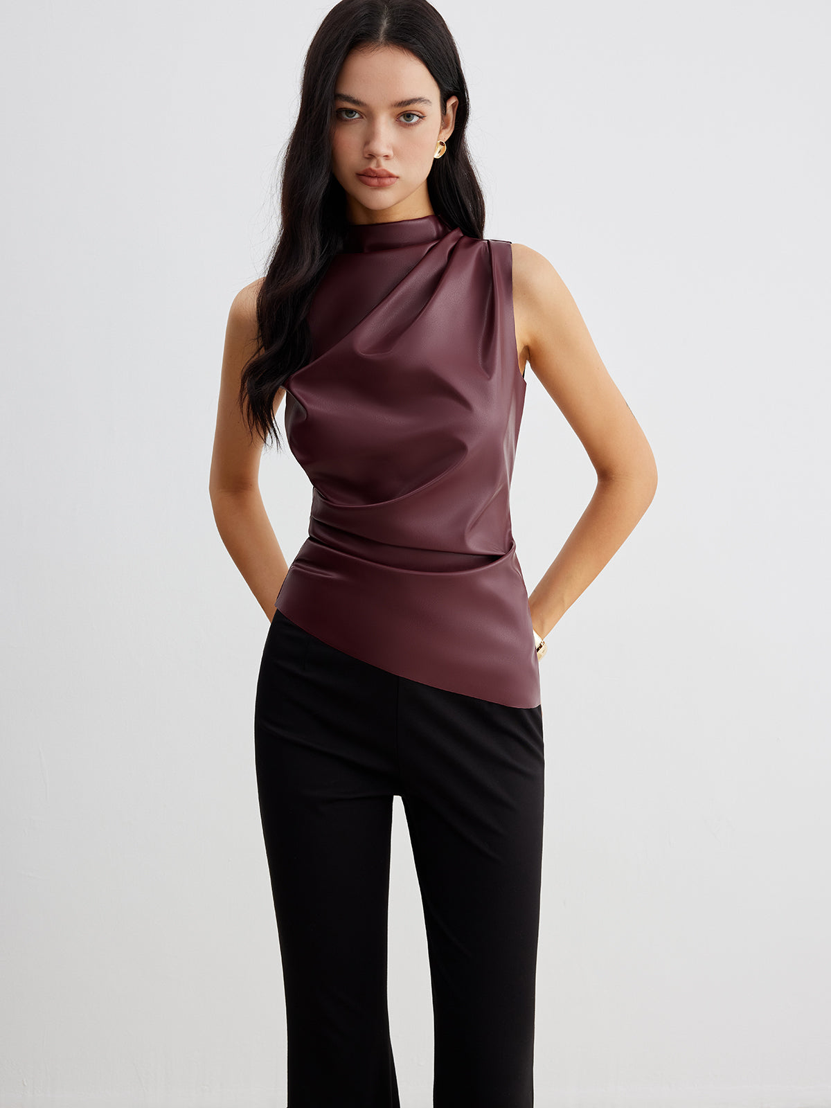 Ella | Chic High Neck Top - ginlerie 1