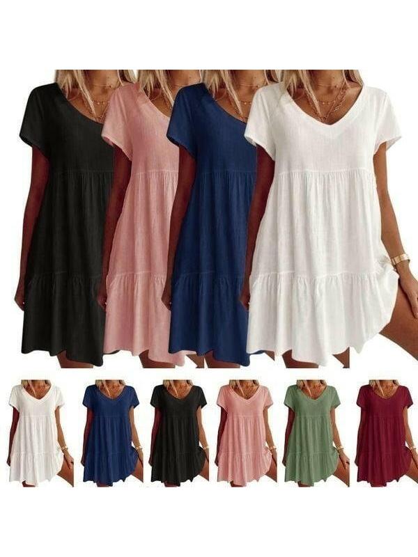 Eva | Breezy V-Neck Dress - ginlerie 1