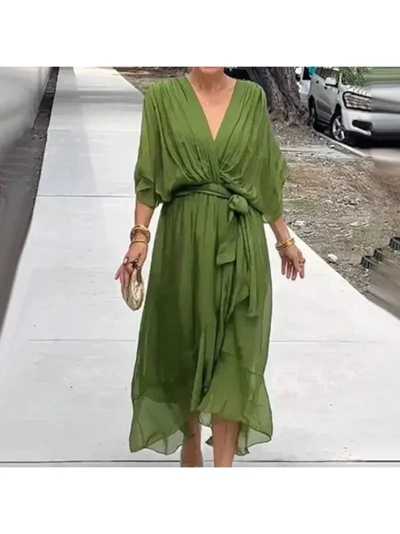 Eva | Elegant Black Summer Dress - ginlerie 2