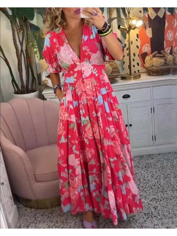 Flora | Floral Print Summer Dress - ginlerie 1