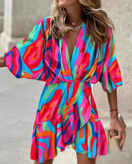 Francesca | Stylish Print Dress - ginlerie 0