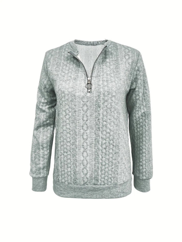 Freya | Elegant Spring Half-Zip Top - ginlerie 3
