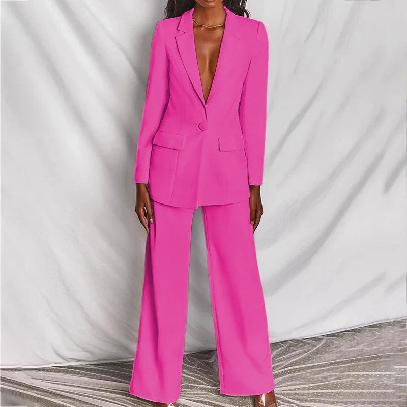 Harper | Trouser Suit with Longline Blazer - ginlerie 4