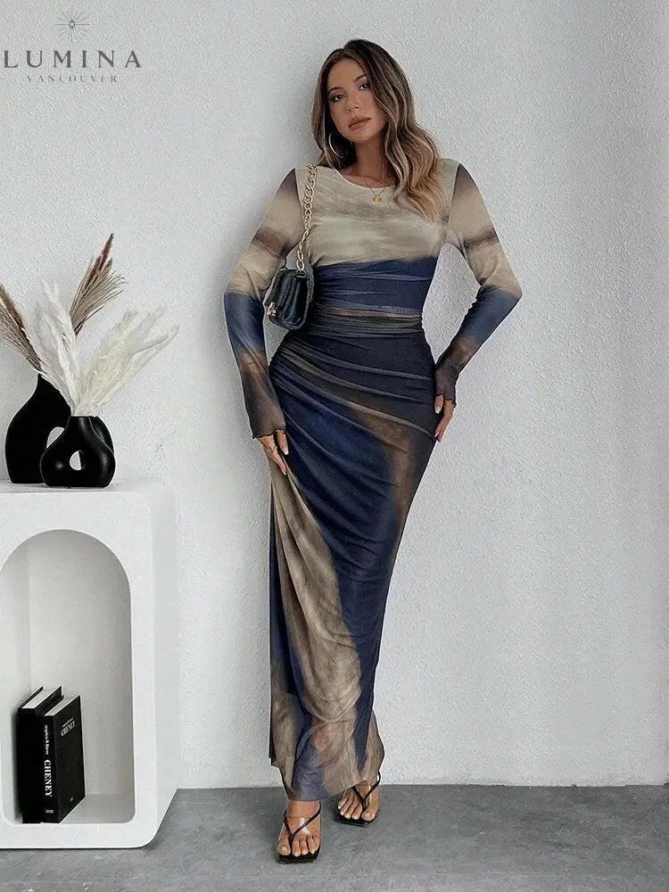 Inara | Long Sleeve Maxi Dress - ginlerie 0