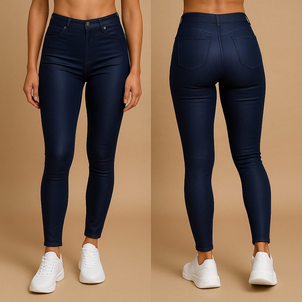 Isabella | High-Waisted Slim Fit Trousers - ginlerie 2